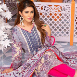 Mughal Bagh Embroidered Lawn 3 Piece Un-Stitched Suit - EKR-178 A - test-store-for-chase-value