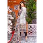 Mughal Bagh Embroidered Lawn 3 Piece Un-Stitched Suit - EKR-178 B - test-store-for-chase-value