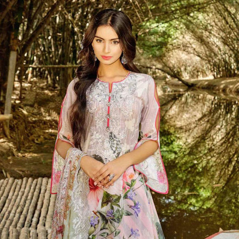 InTo Eternity Embroidered Lawn 3 Piece Un-Stitched Suit - 4577 - test-store-for-chase-value