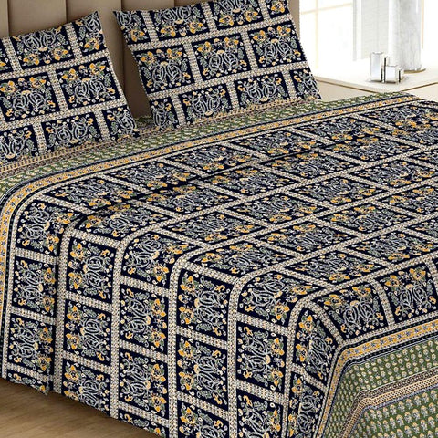 Printed Double Bed Sheet - Multi - test-store-for-chase-value