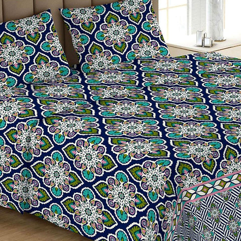 Printed Double Bed Sheet - Multi - test-store-for-chase-value