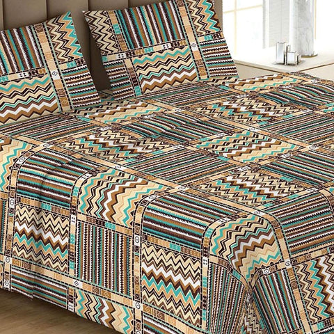 Printed Double Bed Sheet - Multi - test-store-for-chase-value