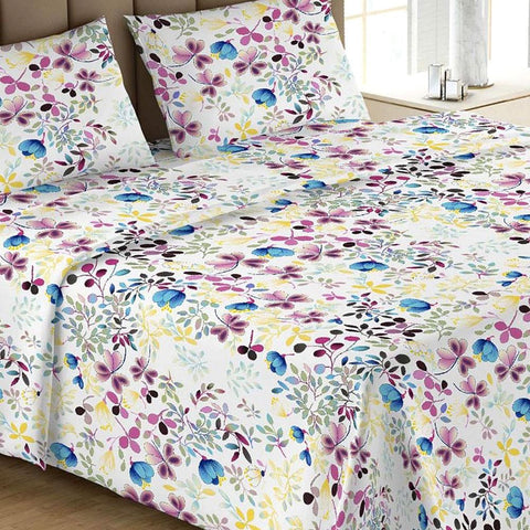 Printed Double Bed Sheet - Multi - test-store-for-chase-value