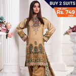 Sahil Printed Lawn 3 Piece Un-Stitched Suit Vol 7 - ZS 03 - test-store-for-chase-value
