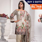 Sahil Printed Lawn 3 Piece Un-Stitched Suit Vol 7 - ZS 05 - test-store-for-chase-value