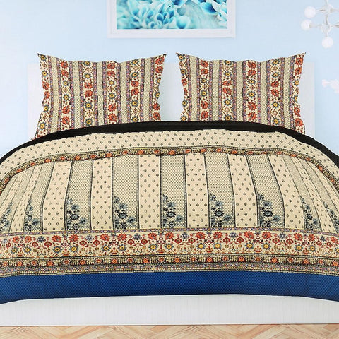 Printed King Size Percale Finish Bed Sheet Set 3 pcs - test-store-for-chase-value