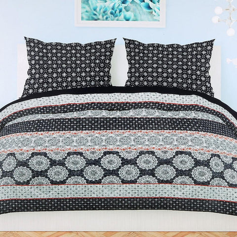 Printed King Size Percale Finish Bed Sheet Set 3 pcs - test-store-for-chase-value