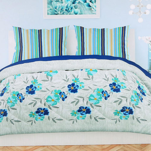 Printed King Size Percale Finish Bed Sheet Set 3 pcs - test-store-for-chase-value