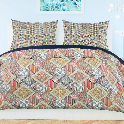 Printed King Size Percale Finish Bed Sheet Set 3 pcs - test-store-for-chase-value