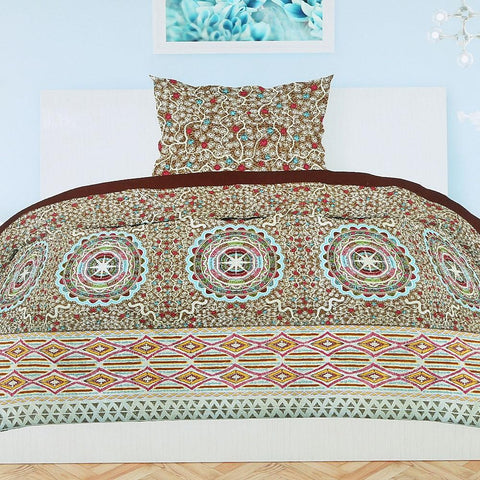 Printed Percale Finish Single Bed Sheet Set 2 pcs - test-store-for-chase-value