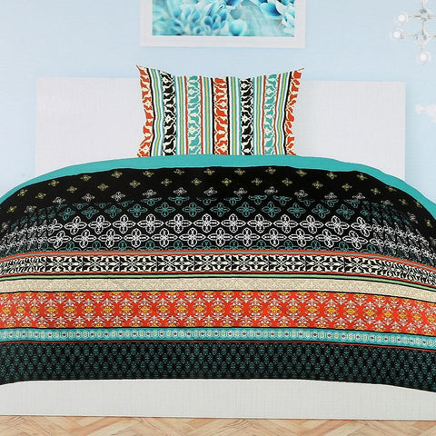 Printed Percale Finish Single Bed Sheet Set 2 pcs - test-store-for-chase-value