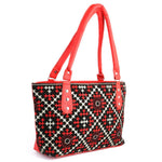 Women's Embroidery Handbag - Red - test-store-for-chase-value