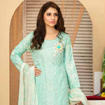 Poshak Embroidered Lawn 3 Piece Un-Stitched Suit - 32 A - test-store-for-chase-value