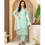 Poshak Embroidered Lawn 3 Piece Un-Stitched Suit - 32 A - test-store-for-chase-value