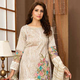 Poshak Embroidered Lawn 3 Piece Un-Stitched Suit - 34 A - test-store-for-chase-value
