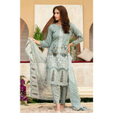 Poshak Embroidered Lawn 3 Piece Un-Stitched Suit - 36 A - test-store-for-chase-value
