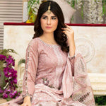 Poshak Embroidered Lawn 3 Piece Un-Stitched Suit - 36 B - test-store-for-chase-value