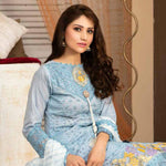 Poshak Embroidered Lawn 3 Piece Un-Stitched Suit - 37 A - test-store-for-chase-value