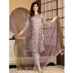 Poshak Embroidered Lawn 3 Piece Un-Stitched Suit - 38 A - test-store-for-chase-value