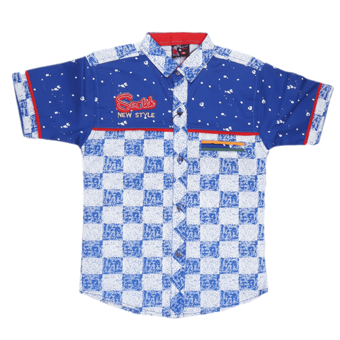 Boys Casual Shirt - Blue - test-store-for-chase-value