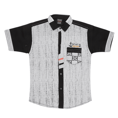 Boys Casual Shirt - Black - test-store-for-chase-value