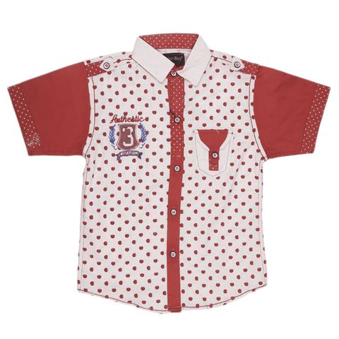Boys Casual Shirt - Red - test-store-for-chase-value