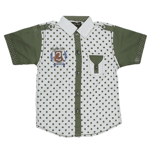 Boys Casual Shirt - Green - test-store-for-chase-value