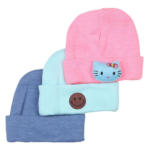 New Born Cap Set 3 pcs - test-store-for-chase-value