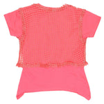Girls Half Sleeve Fancy T-Shirt - Pink - test-store-for-chase-value