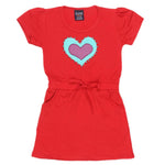 Girls Half Sleeve Long T-Shirt - Red - test-store-for-chase-value