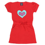 Girls Half Sleeve Long T-Shirt - Red - test-store-for-chase-value