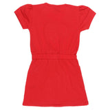 Girls Half Sleeve Long T-Shirt - Red - test-store-for-chase-value