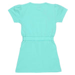 Girls Half Sleeve Long T-Shirt - Cyan - test-store-for-chase-value