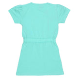 Girls Half Sleeve Long T-Shirt - Cyan - test-store-for-chase-value
