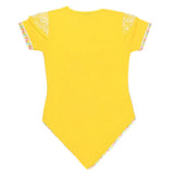 Girls Half Sleeve Fancy T-Shirt - Yellow - test-store-for-chase-value