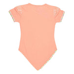 Girls Half Sleeve Fancy T-Shirt - Peach - test-store-for-chase-value