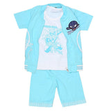 Boys 3 Pcs Suit - Blue - test-store-for-chase-value