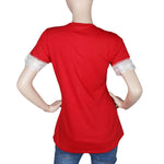 Women's Half Sleeve Stone T-Shirt - Red - test-store-for-chase-value