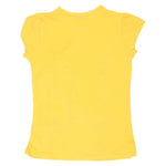 Girls Half Sleeve Fancy T-Shirt - Yellow - test-store-for-chase-value