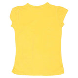 Girls Half Sleeve Fancy T-Shirt - Yellow - test-store-for-chase-value
