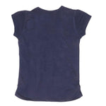 Girls Half Sleeve Fancy T-Shirt - Navy Blue - test-store-for-chase-value