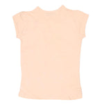 Girls Half Sleeve Fancy T-Shirt - Peach - test-store-for-chase-value
