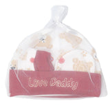 Newborn Cap Set 3 Pcs - Maroon - test-store-for-chase-value
