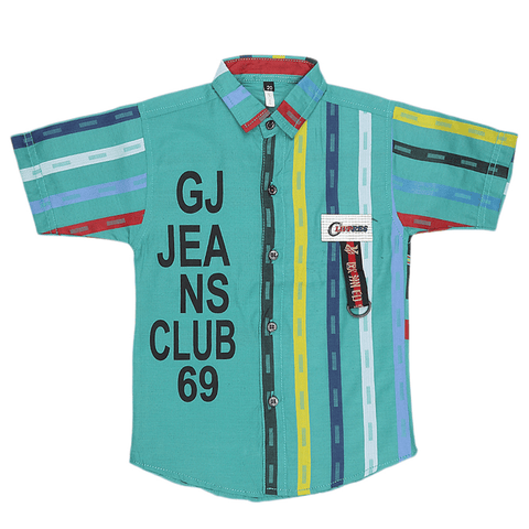 Boys Casual Shirt - Green - test-store-for-chase-value
