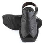 Men's Peshawari Sandals (P003) - Black - test-store-for-chase-value