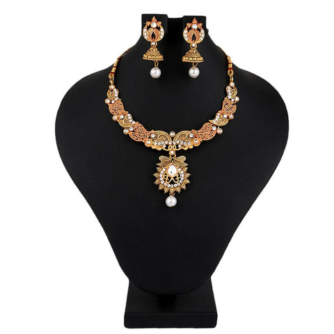Women's Fancy Jewellery Set - Golden - test-store-for-chase-value