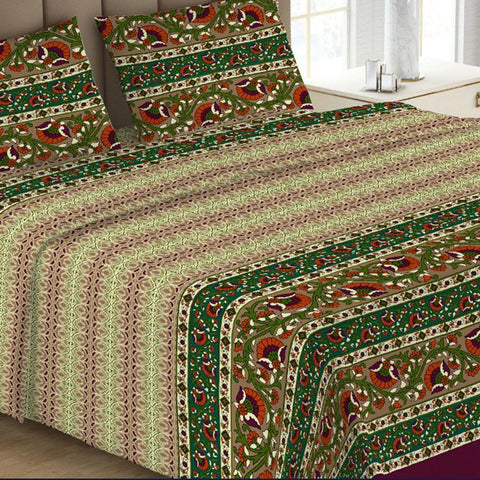 Printed Double Bed Sheet - Multi - test-store-for-chase-value