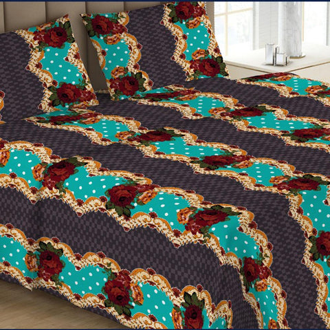 Printed Double Bed Sheet - Multi - test-store-for-chase-value