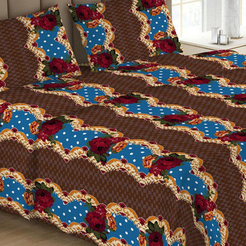 Printed Double Bed Sheet - Multi - test-store-for-chase-value