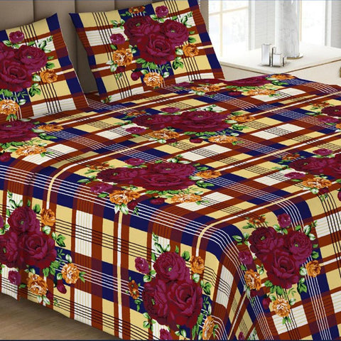 Printed Double Bed Sheet - Multi - test-store-for-chase-value